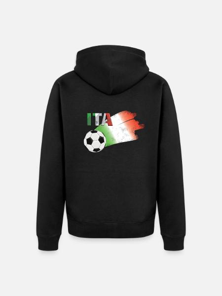 Flag Italy - Unisex Premium Organic Zip Hoodie - black