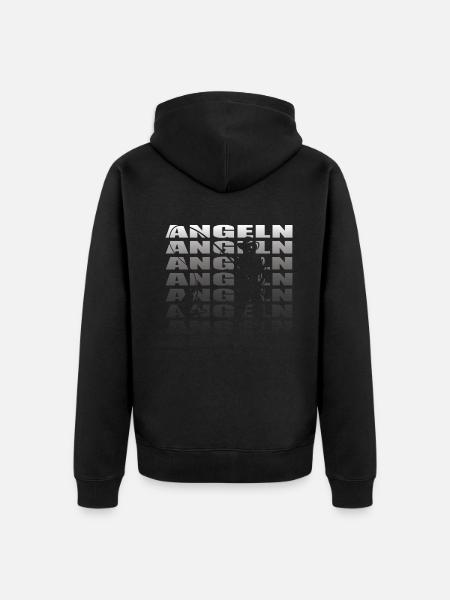 Angler Geschenkidee Hobby Angeln - Unisex Premium Bio Zip Hoodie - Schwarz