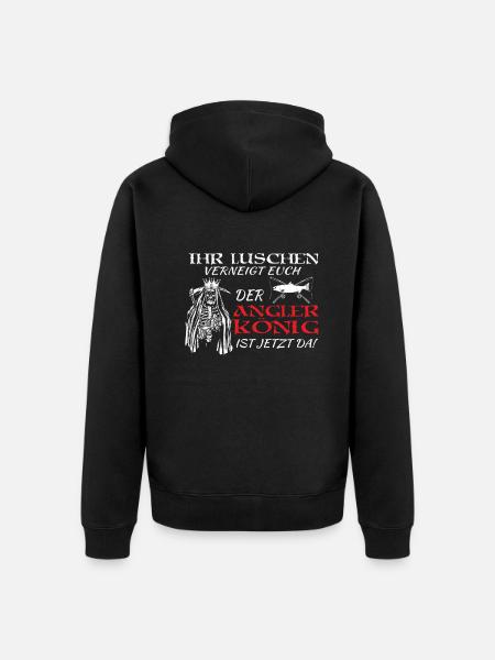 Angler Geschenkidee Hobby Angeln - Unisex Premium Bio Zip Hoodie - Schwarz