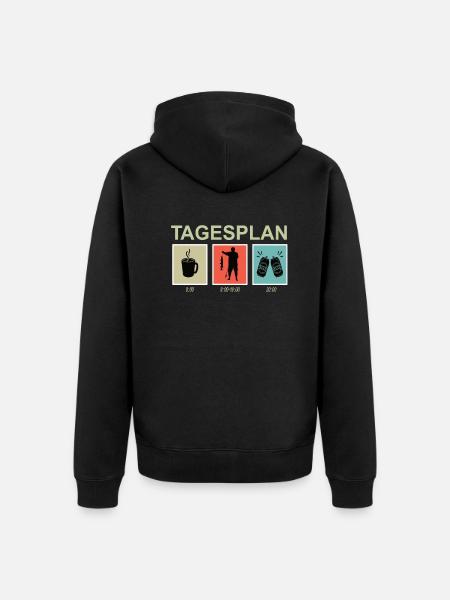 Angler Geschenkidee Hobby Angeln - Unisex Premium Bio Zip Hoodie - Schwarz
