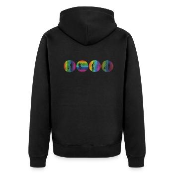 Angler Gift Idea Hobby Fishing - Unisex Premium Organic Zip Hoodie - black - Back - Nico (187cm)