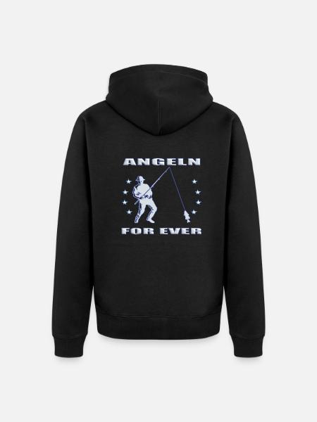 Angler Geschenkidee Hobby Angeln - Unisex Premium Bio Zip Hoodie - Schwarz