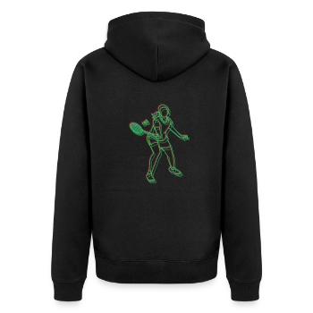 Badminton Idée cadeau Sport Design - Veste à capuche bio Premium Unisexe - noir - Dos - Nico (187cm)