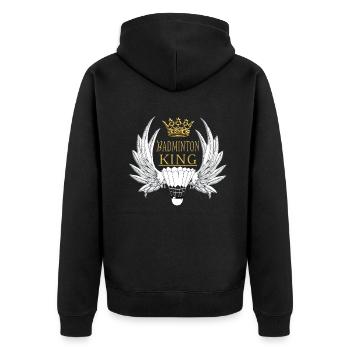 Badminton Idée cadeau Sport Design - Veste à capuche bio Premium Unisexe - noir - Dos - Nico (187cm)