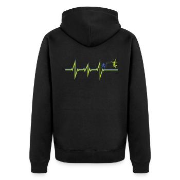 Badminton Idée cadeau Sport Design - Veste à capuche bio Premium Unisexe - noir - Dos - Nico (187cm)