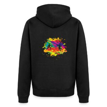 Badminton Idée cadeau Sport Design - Veste à capuche bio Premium Unisexe - noir - Dos - Nico (187cm)