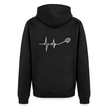 Badminton Idée cadeau Sport Design - Veste à capuche bio Premium Unisexe - noir - Dos - Nico (187cm)