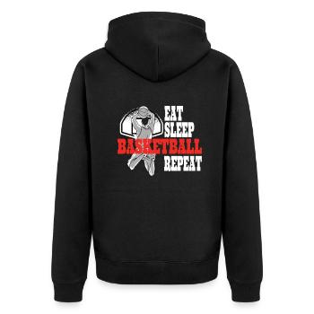 Basketball Idée cadeau Sport Design - Veste à capuche bio Premium Unisexe - noir - Dos - Nico (187cm)