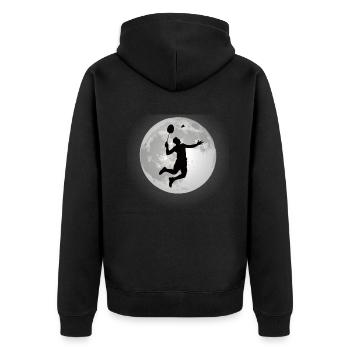 Badminton Idée cadeau Sport Design - Veste à capuche bio Premium Unisexe - noir - Dos - Nico (187cm)