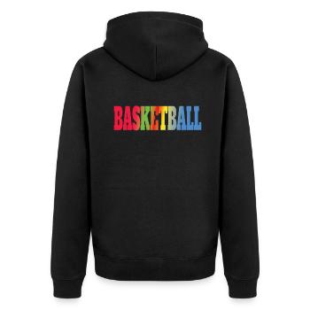 Basketball Idée cadeau Sport Design - Veste à capuche bio Premium Unisexe - noir - Dos - Nico (187cm)