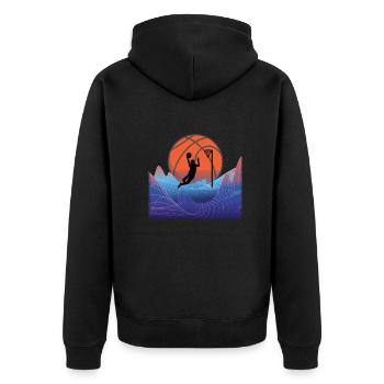 Basketball Idée cadeau Sport Design - Veste à capuche bio Premium Unisexe - noir - Dos - Nico (187cm)