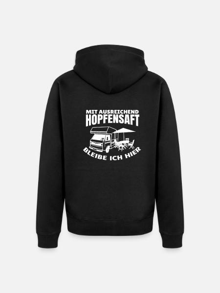 Camper Geschenkidee Camping - Unisex Premium Bio Zip Hoodie - Schwarz