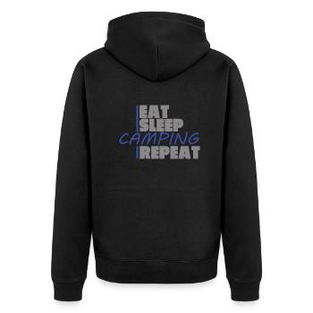 Camper Gift Idea Camping - Unisex Premium Organic Zip Hoodie - black - Back - Nico (187cm)