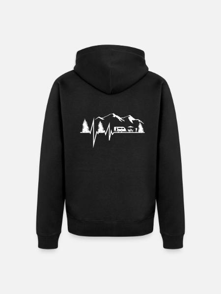 Camper Gift Idea Camping - Veste à capuche bio Premium Unisexe - noir