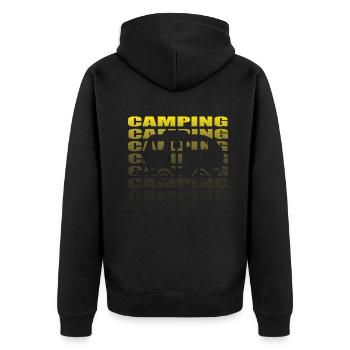 Camper Gift Idea Camping - Veste à capuche bio Premium Unisexe - noir - Dos - Nico (187cm)