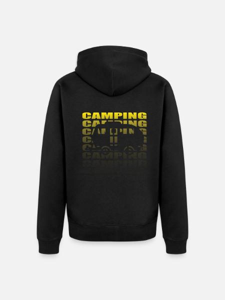 Camper Geschenkidee Camping - Unisex Premium Bio Zip Hoodie - Schwarz