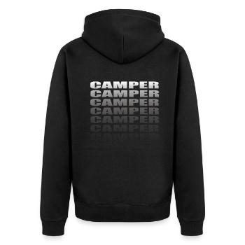 Camper Gift Idea Camping - Unisex Premium Organic Zip Hoodie - black - Back - Nico (187cm)