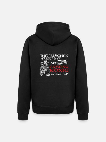 Camper Geschenkidee Camping - Unisex Premium Bio Zip Hoodie - Schwarz