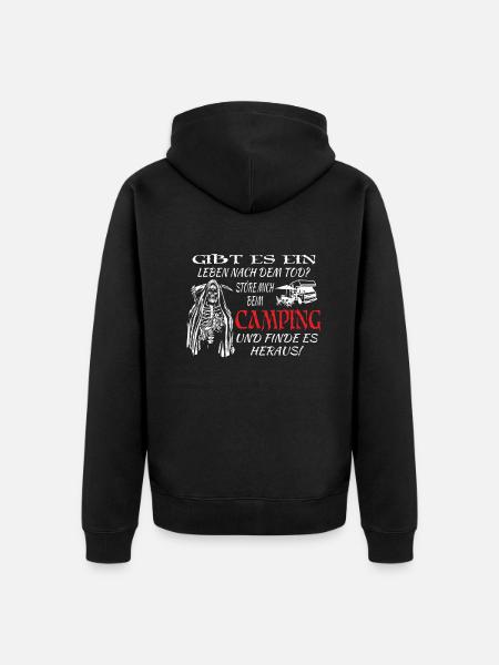 Camper Geschenkidee Camping - Unisex Premium Bio Zip Hoodie - Schwarz