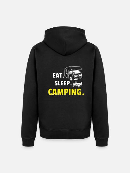 Camper Geschenkidee Camping - Unisex Premium Bio Zip Hoodie - Schwarz
