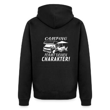 Camper Gift Idea Camping - Veste à capuche bio Premium Unisexe - noir - Dos - Nico (187cm)