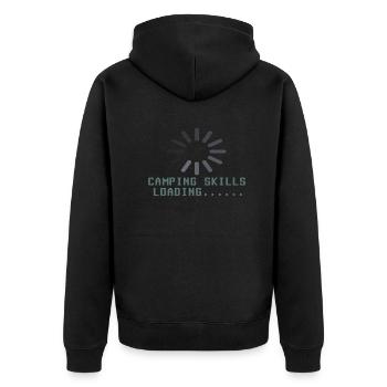 Camper Gift Idea Camping - Unisex Premium Organic Zip Hoodie - black - Back - Nico (187cm)