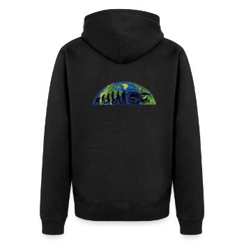 Camper Gift Idea Camping - Unisex Premium Organic Zip Hoodie - black - Back - Nico (187cm)