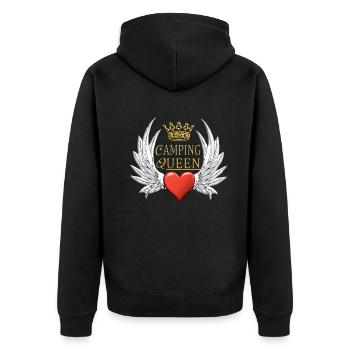 Camper Gift Idea Camping - Unisex Premium Organic Zip Hoodie - black - Back - Nico (187cm)