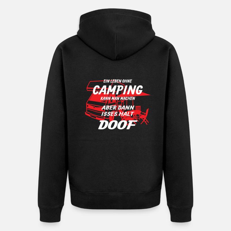 Camper Gift Idea Camping - Veste à capuche bio Premium Unisexe - noir