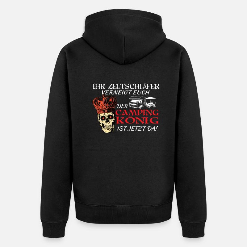 Camper Gift Idea Camping - Veste à capuche bio Premium Unisexe - noir