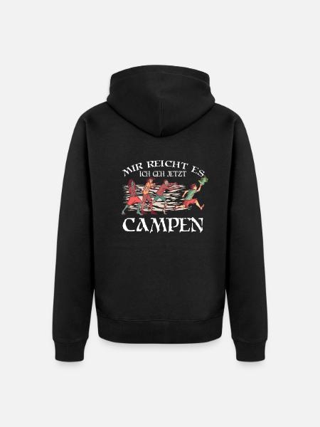 Camper Geschenkidee Camping - Unisex Premium Bio Zip Hoodie - Schwarz