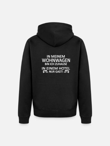 Camper Geschenkidee Camping - Unisex Premium Bio Zip Hoodie - Schwarz