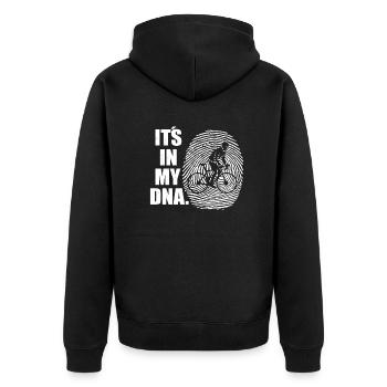 Bicycle Accessories Cyclist Motif - Unisex Premium Organic Zip Hoodie - black - Back - Nico (187cm)