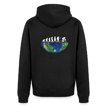 Bicycle Accessories Cyclist Motif - Unisex Premium Organic Zip Hoodie - black - Back - Nico (187cm)