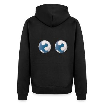 Accessoires de handball motif handball - Veste à capuche bio Premium Unisexe - noir - Dos - Nico (187cm)