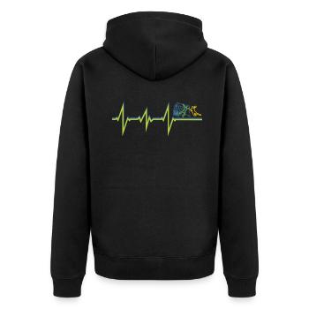 Accessoires de handball motif handball - Veste à capuche bio Premium Unisexe - noir - Dos - Nico (187cm)