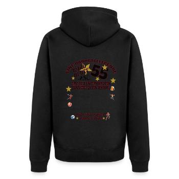 Handball Zubehör handballer Motiv - Unisex Premium Bio Zip Hoodie - Schwarz - Hinten - Nico (187cm)