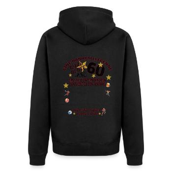 Handball Zubehör handballer Motiv - Unisex Premium Bio Zip Hoodie - Schwarz - Hinten - Nico (187cm)