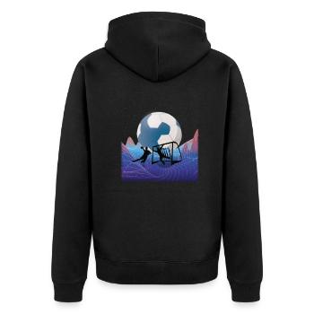 Accessoires de handball motif handball - Veste à capuche bio Premium Unisexe - noir - Dos - Nico (187cm)