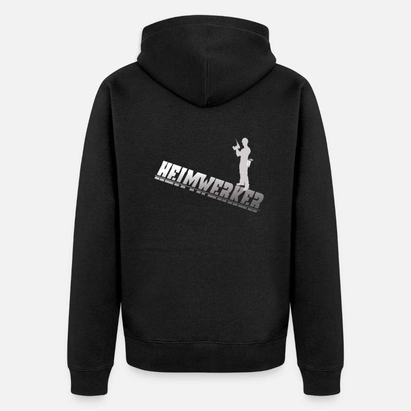 Heimwerker Geschenkidee Handwerker - Unisex Premium Bio Zip Hoodie - Schwarz