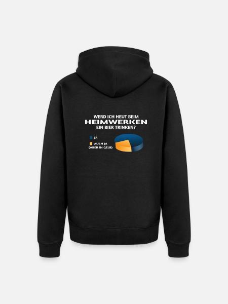 Heimwerker Geschenkidee Handwerker - Unisex Premium Bio Zip Hoodie - Schwarz