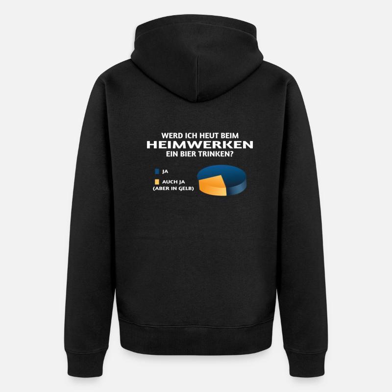 Heimwerker Geschenkidee Handwerker - Unisex Premium Bio Zip Hoodie - Schwarz