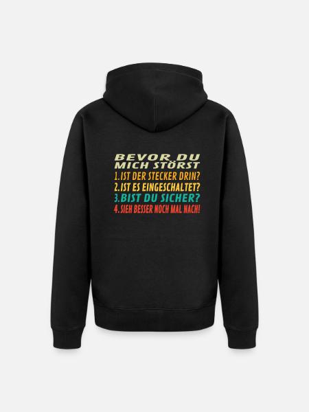 Heimwerker Geschenkidee Handwerker - Unisex Premium Bio Zip Hoodie - Schwarz