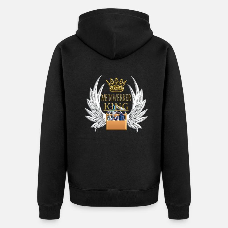 Heimwerker Geschenkidee Handwerker - Unisex Premium Bio Zip Hoodie - Schwarz