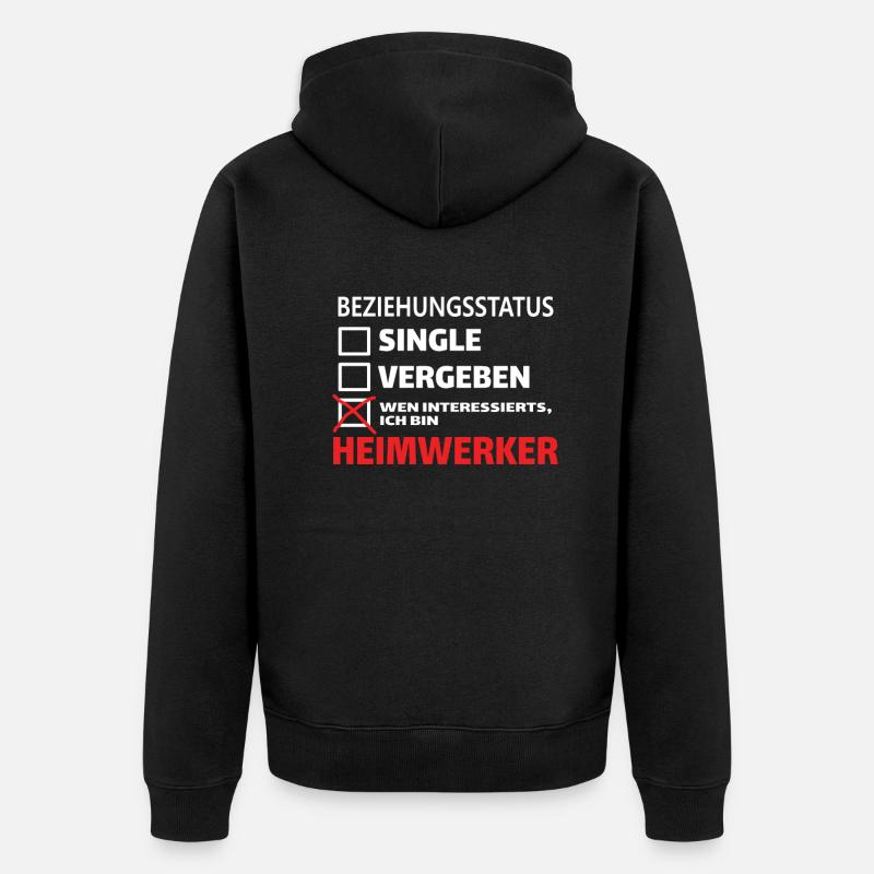 Heimwerker Geschenkidee Handwerker - Unisex Premium Bio Zip Hoodie - Schwarz