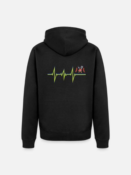 Barbecuing and Camper Gift Idea - Unisex Premium Organic Zip Hoodie - black