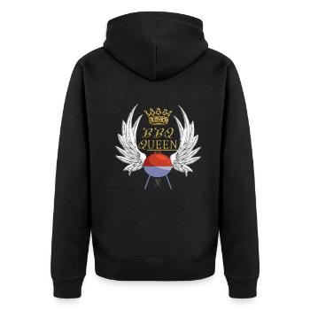 Idée de barbecue et de cadeau de camping-car - Veste à capuche bio Premium Unisexe - noir - Dos - Nico (187cm)