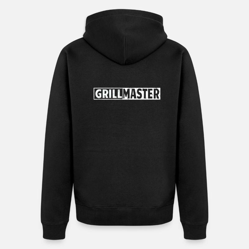 Barbecuing and Camper Gift Idea - Unisex Premium Organic Zip Hoodie - black
