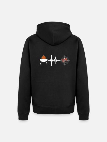 Barbecuing and Camper Gift Idea - Unisex Premium Organic Zip Hoodie - black
