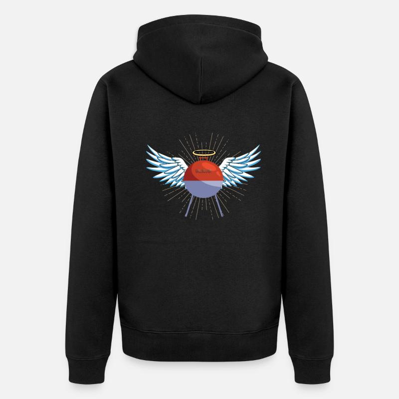 Grillen und Camper Geschenkidee - Unisex Premium Bio Zip Hoodie - Schwarz